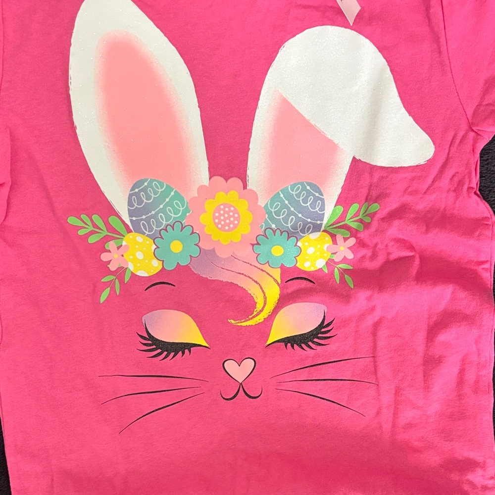 Children Place Pink Bunny Graphic Tee